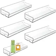 Book Floating Shelf - 4 Pack Wall Mounted Bookshelf,Invisible Storage, 15 Inch Photo Record Display with Removable Side Panels for Book Living Room Kitchen Picture Bedroom Decor