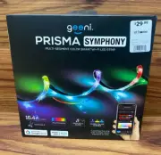 Geeni Symphony WiFi LED Strip Lights RGBIC Color Changing with Music Sync Voice