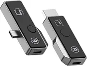 Wireless HDMI Transmitter and Receiver, Support Type-C 3.1 USBC Port Smartphone/Tablet/Laptop, Plug and Play, Portable Wireless HDMI Extender Kit for Streaming Video/Audio to HDTV/Projector/Monitor