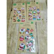 24 African American Christmas Puffy Santa Stickers Mrs Clause (4d
