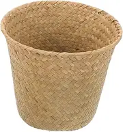 OKUMEYR Seagrass Woven Baskets Storage Bin Simple Design Portable Decorative Bin for Home