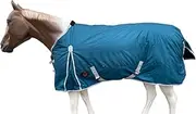 Tech Equestrian 1200 Denier Horse RAIN Sheet | Horse Turnout Sheet | Horse RAINSHEET (Waterproof & Breathable) (Teal_Grey_Trim, 78)