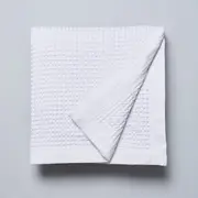 Logan & Mason Cotton Waffle Blanket White