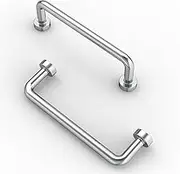 FURNIWARE Pack of 10 Cabinet Handles, Hole Spacing, 96 mm, Furniture Handle, Kitchen Handles, Drawer Handles for Bathroom Door Handle, Chrome-Plated