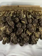 4.5" PomPom Crystal Beaded Tassel Fringe Trim TF-45/8-12 Brown & Gold (By yard)