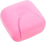 BAZEITFLOW Box Feminine Care Menstrual Cups Storage Bins with Lids Portable Pouch Organizer Small Items Carrier Menstrual Bag Organizer Period Packing Organizer Pink Plastic re-usable