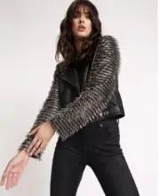 One Teaspoon Size Small Black Leather Jacket Hell Raiser RRP $649