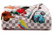 NWT Disney Pixar CARS Checker Kohl's Big One Oversized Plush Throw Blanket 5x6ft
