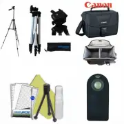 50" PRO TRIPOD + CANON CASE + REMOTE FOR CANON EOS REBEL 450D 550D 600D 650D T4