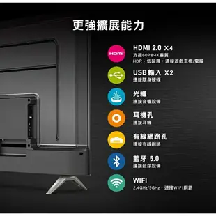 【AOC】43型 4K HDR 安卓連網語音聲控聯網液晶電視 43U6415