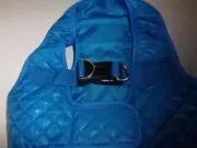 Blue Quilted Body Harness Vest L Dog new Large step-in