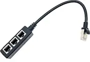 JZK RJ45 Ethernet Splitter Cable 1 Male to 3 Female RJ45 Splitter LAN Ethernet Network Extension Cable for Super Cat5 Cat5e Cat6 Cat7 LAN Ethernet Socket Connector Adapter