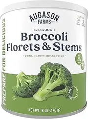 Augason Farms Freeze Dried Broccoli Florets & Stems 7 oz #10 Can