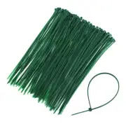 100 Pack 8 Inch Green Zip Ties Self Locking Cable Ties for Bundling Securing