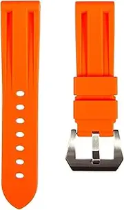 [Strapseeker] Silicone Rubber Straps For Panerai Watches- Camo Rubber Watch Bands for Panerai Luminor, Submersible, Radiomir- 22mm, 24mm -Camouflage Waterproof Sports Pre-V Replacement PAM Strap