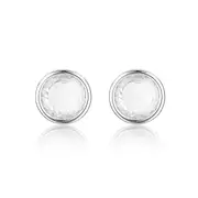 GEORGINI NOEL NIGHTS SLICED STONE EARRINGS SILVER