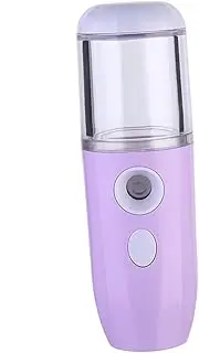minkissy 1pc Hydrating Instrument Nanometer Moisture Spray Facial Steamer Portable Humidifer Mini Steamer Sprayer Skin Face Steamer Moisturizing Mister Air Evaporator Purple Abs