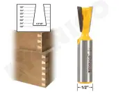 8Â° X 1/2" Dovetail Router Bit - 1/2" Shank - Yonico 14117