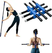 Huangyunming Posture Corrector Yoga Cross Stick - Yoga Sticks - Back Pain Relief for Men Women - Stretcher and Straightener for Upper and Lower Back - Stretch Pole - Total length 71 inches