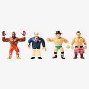 WWE Retro Action Figure 4 Pack - Cowboy Bob Orton, Mean Gene Okerlund, Mr T & Rowdy Roddy Piper