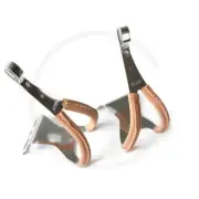 MKS Toe Clip Steel w/Leather Toe Clips | size S - M - L - LL
