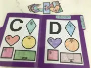 Letter Learners! Letter C &D Grade PreK language arts file folder game