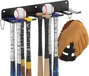 14 Bats Holder Steel Rack, Baseball Bats Organizer for 14 Bats Hanging Display, Garage Home Gym Storage Rack Wall Mount