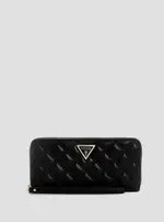 GUESS Black Giully Large Zip Around Wallet