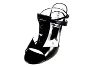 New Authentic Guess Open Toe Sandals By Marciano Vino-B Black Leather Size 9.5