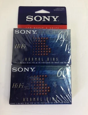Sony Hi-Fi Normal Bias 60 Minutes Blank Tape Sealed