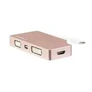 StarTech USB-C Multiport Video Adapter, 4-in-1 USB-C Adapter Rose Gold - CDPVDHDMDPRG