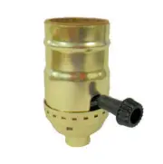 3 TERMINAL 2 CIRCUIT BR-PLT NIGHT-LITE LAMP PART SOCKET 1/4IPS TR-44 BIG HOLE