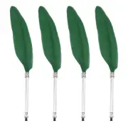 4 Pcs Feather Ballpoint Pen Vintage Quill Ballpoint Pen, Green