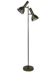 [Oriel Lighting] Vespa Twin Floor Lamp Antique Brass