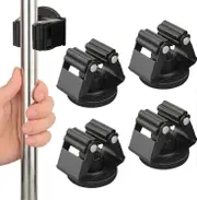 4pcs Magnetic Mop Broom Holder, Heavy Duty Magnetic Broom Holder For Cleaning Tools, Mop Holder Wall Mount