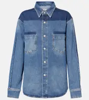 [AG Jeans] AG Jeans Monaco patchwork denim shirt AU 12 blue