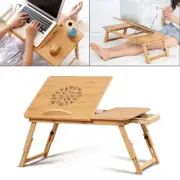 Bamboo Portable Folding Legs Laptop Notebook Table Bed Sofa PC Desk Stand US NEW