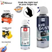 4x Compressed Air Duster Cans Cleaner 450ml for Notebook Laptop PC Keyboard