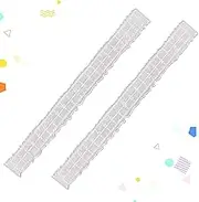 DREMISI 2Pcs 8.4 Inches Irregular Edges Measuring Ruler - Embossing, Deckle Edge, Paper Ripper, Metal Cutting Dies for Cards Making, Scrapbooking, School Office Supplies