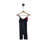Spanx XS Very Black Mid-Thigh Bodysuit Shapewear Smooth Sculpt NEW