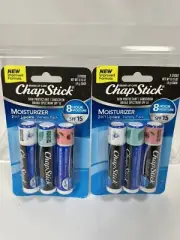 (2) Chapstick 2in1 Moisturizer Variety 3pk SPF15 Black Cherry Mint Original 12ct