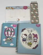 Hello Kitty Desk Calendar Spiral Notebooks And Spiral Notepad In Powder Blue NEW