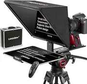 Desview TP150 teleprompter, 15 inch High Display Glass, All Metal Liftable Teleprompters with Remote Control, Compatible with ipad/DSLR/Camcorders, Easy Assembly with Carry Case for Video Making