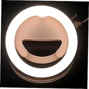 Angoily Mobile Phone Fill Light Phones Ring Light Selfie Light Phone Light Phone Clip Light LED Light for Phone Light Phone Ring Outdoor Lighting Portable LED Light White Abs