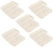 FOMIYES 5pcs Soap Foaming Bag Soap Dispenser Bathroom Soap Dishes for Bathroom Sponge Soap Foaming Net Skin Shower Products Bath Products Soap Holder Soap Bath Soaps Yellow Jute