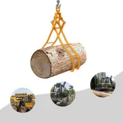36in 4 Claw Log Lifting Tongs Heavy Duty Solid Steel Lumber Log Gripper 4409lbs