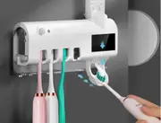 Antibacterial UV Light Hygiene Toothbrush Steriliser Toothpaste Dispenser Holder