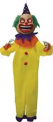 72" Hanging Shaking Clown Prop Vintage Looking New for 2024 Sunstar Halloween