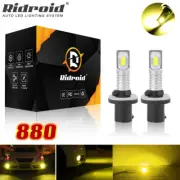2pcs 880 899 LED Fog Light DRL Bulbs 80W 8000LM High Power 3000K Golden Yellow (for: Mitsubishi)