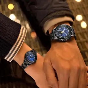 【CITIZEN 星辰】夜川月限定款 超級鈦 日月顯示 光動能電波 情侶對錶 男女手錶(EE1007-75L+BY1007-60L)